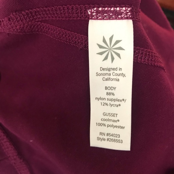 Athleta Burgundy Power Ananda Capri Yoga Pants - Picture 7 of 7